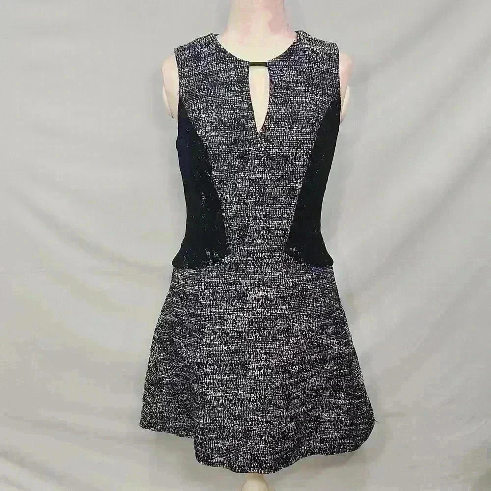 Banana Republic Tweed Lace Panel Dress